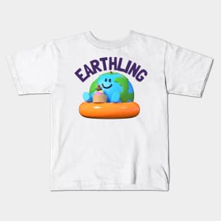 Earthling Loving Summer - A Design for a Cute and Fun Kids T-Shirt